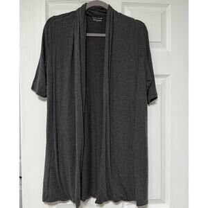 Eileen Fisher Women's Gray Open Front Side Pockets Cardigan Size Small